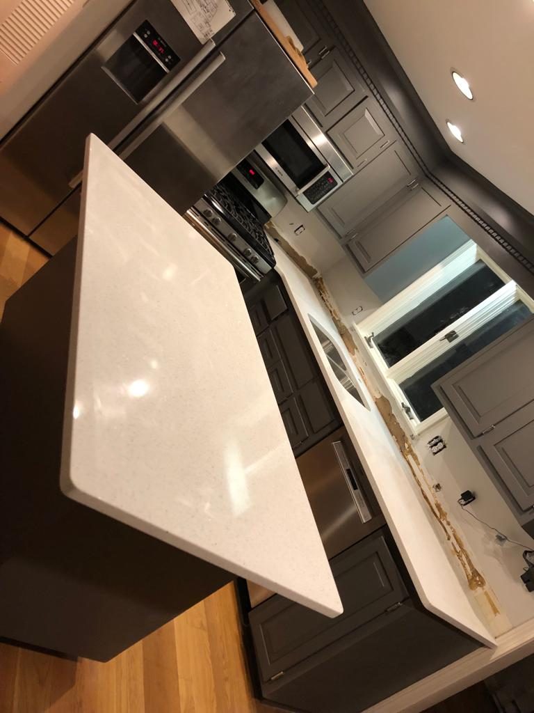 Transitional Kitchen Kitchen Remodel by CEPM Granite and Quartz Inc. project photo